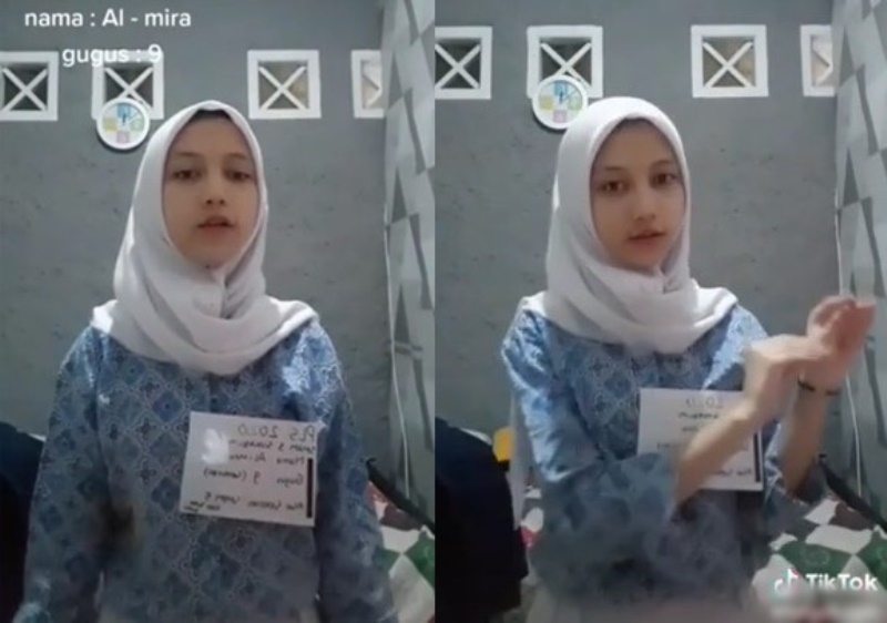 Almira Taraktakdung Siswi yang Viral Usai Membuat Video Perkenalan MPLS Online