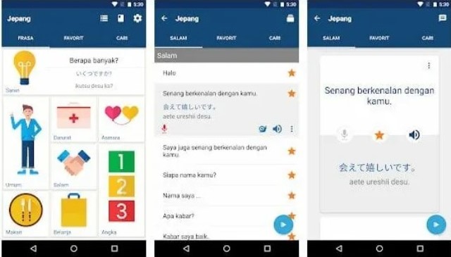 Aplikasi belajar bahasa Jepang Bravo Language