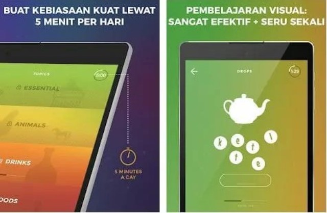 Aplikasi belajar bahasa Jepang Drops