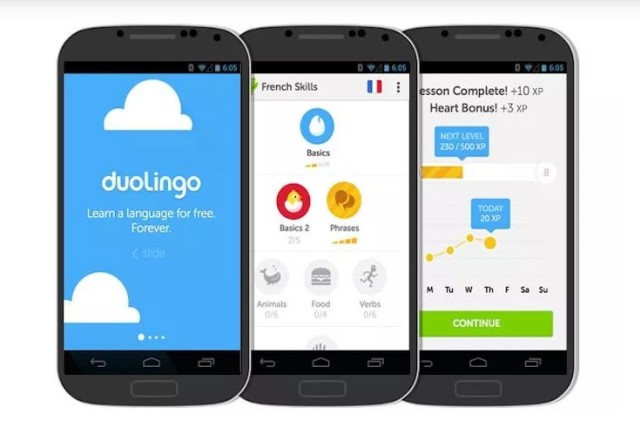 Aplikasi belajar bahasa Korea Duolingo