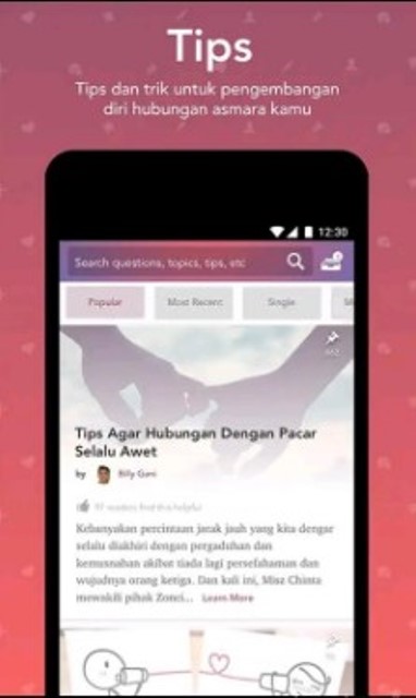 Aplikasi chat anonim Taara Curhat