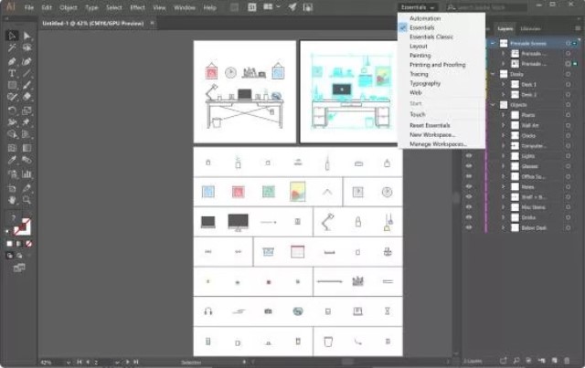 Aplikasi desain grafis Adobe Illustrator