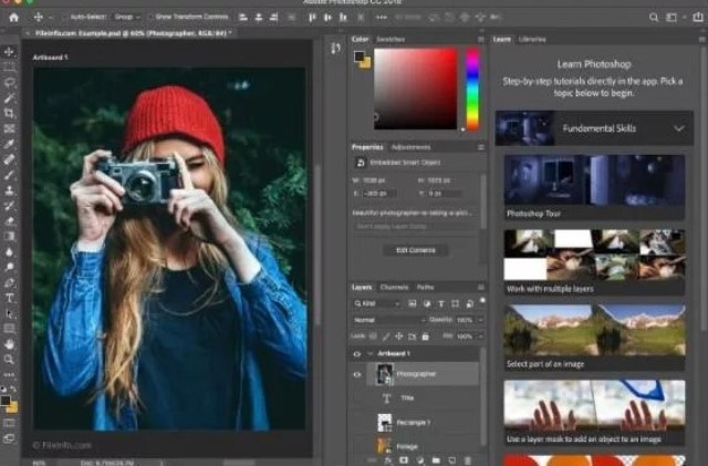 Aplikasi desain grafis Adobe Photoshop