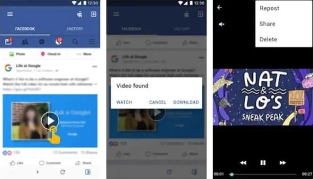 Aplikasi download video Video Downloader for Facebook Video Downloader