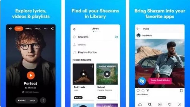 Aplikasi lirik lagu Shazam