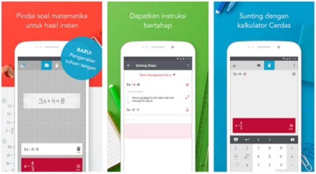 Aplikasi pendidikan Photomath Kamera Kalculator