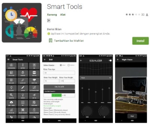 Aplikasi pengukur jarak Smart Tools