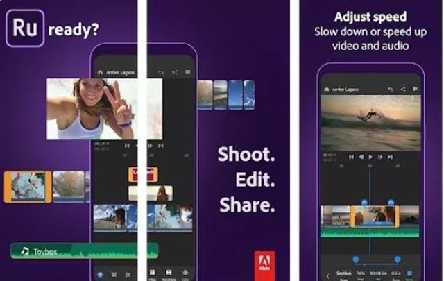 Aplikasi untuk menggabungkan video Adobe Premiere Rush
