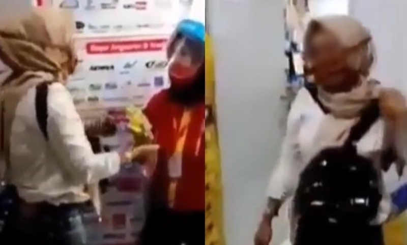 Bergaya Sosialita Tapi Ketahuan Mencuri Wanita ini Bikin Pegawai Minimarket Kesal