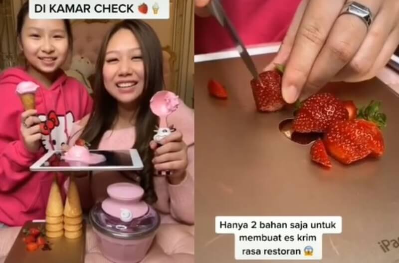 Buat Es Krim di Kamar Dua Wanita ini Hebohkan Publik Karena Jadikan iPad Sebagai Talenan