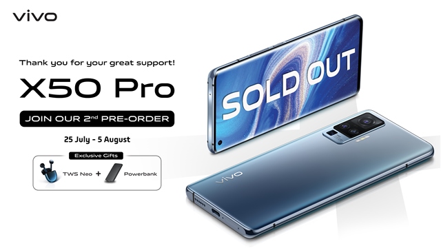 Pre order tahap kedua Vivo X50 Pro