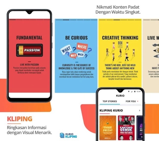 Aplikasi baca berita Kurio App Berita Indonesia