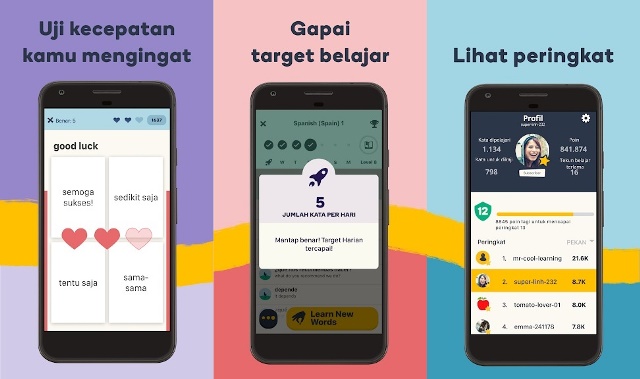 Aplikasi belajar bahasa Arab Memrise