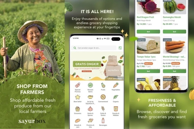 Aplikasi belanja sayur online Sayurbox