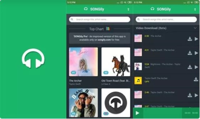 Aplikasi download lagu MP3 SONGily