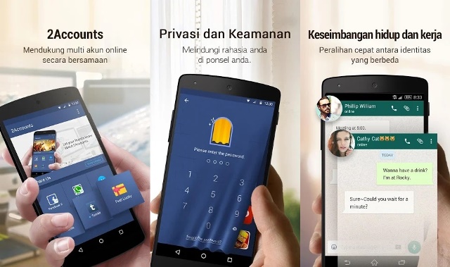 Aplikasi ganda terbaik 2Accounts