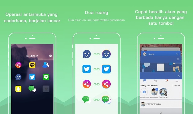 Aplikasi ganda terbaik DualSpace