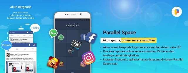 Aplikasi ganda terbaik Paraller Space