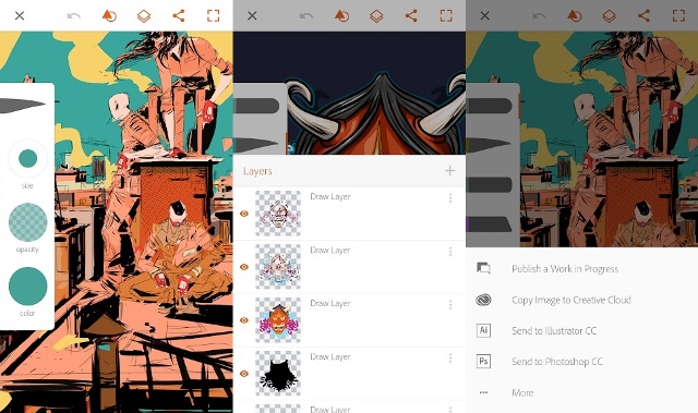 Aplikasi menggambar di Android Adobe Illustrator Draw