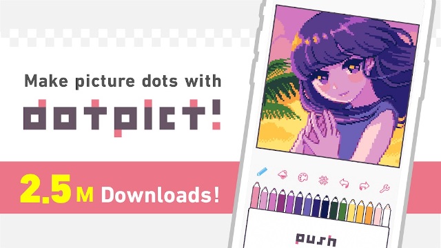 Aplikasi menggambar di Android dotpict Easy to Pixel Arts