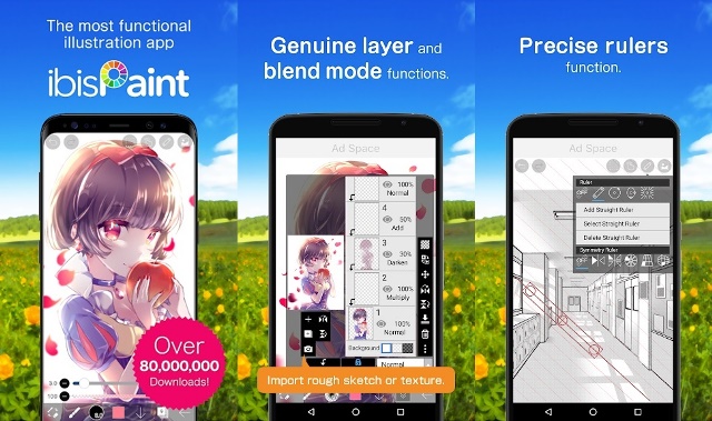 Aplikasi menggambar di Android ibis Paint X