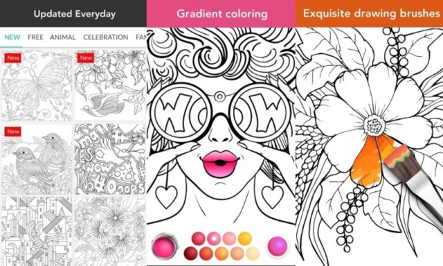 Aplikasi mewarnai di Android Colorfit Drawing Coloring