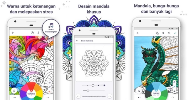 Aplikasi mewarnai di Android Coloring Book for Me Mandala