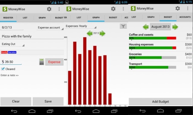 Aplikasi pengatur keuangan MoneyWise