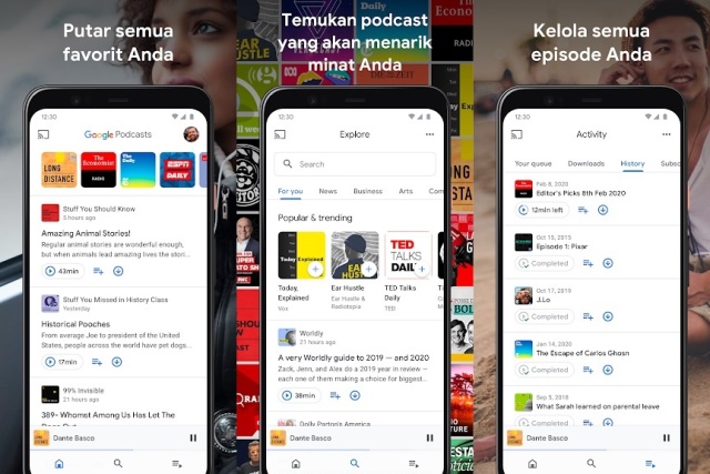 Aplikasi podcast terbaik Google Podcast