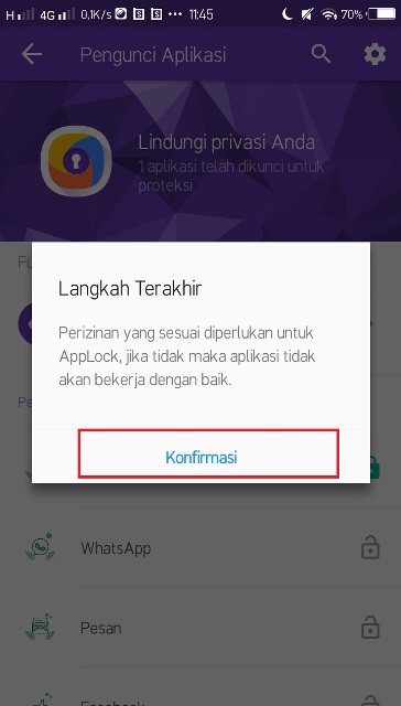 Cara mengunci aplikasi dengan mudah