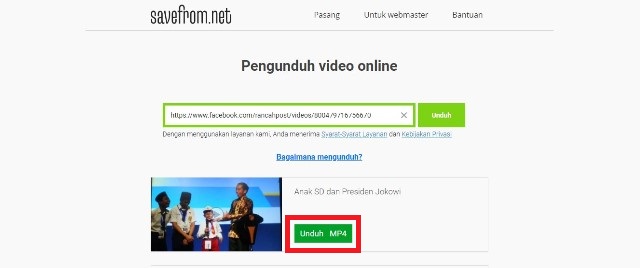 Download Video di FB