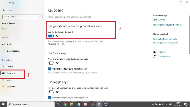 Cara Mengaktifkan Keyboard Virtual