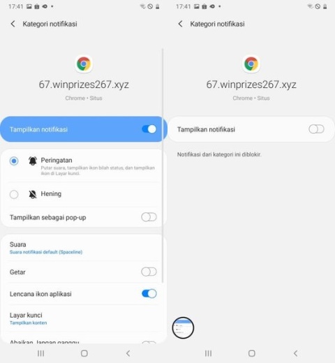 Cara Menghilangkan Notifikasi di Google Chrome Android