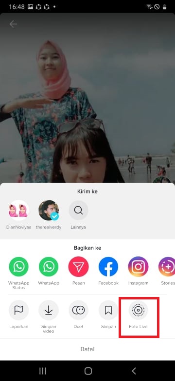 Cara Video TikTok Jadi Wallpaper