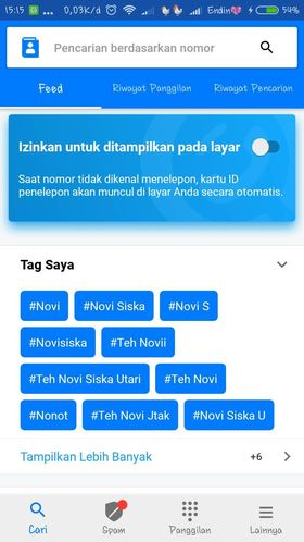 Cara mengetahui nomor kita di save dengan nama apa