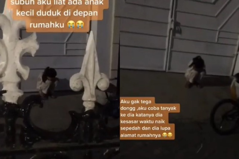 Nyasar Saat Sepedaan, Bocah ini Menangis Malam Hari di Depan Rumah Warga Nyasar Saat Sepedaan Bocah ini Menangis Malam Hari di Depan Rumah Warga
