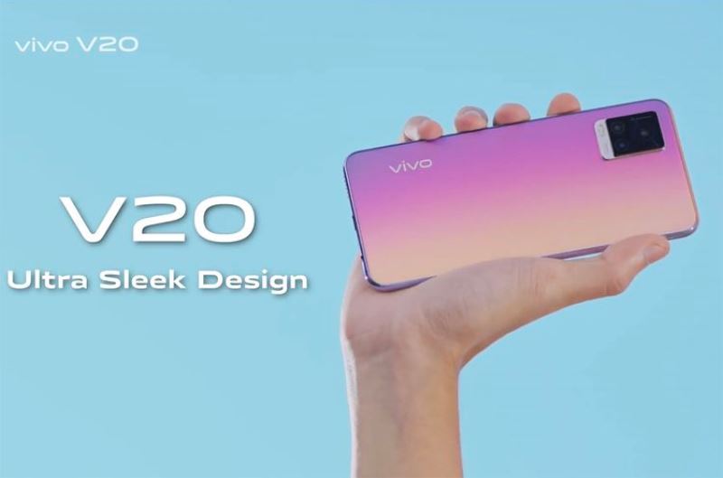 Tampilan desain belakang Vivo V20