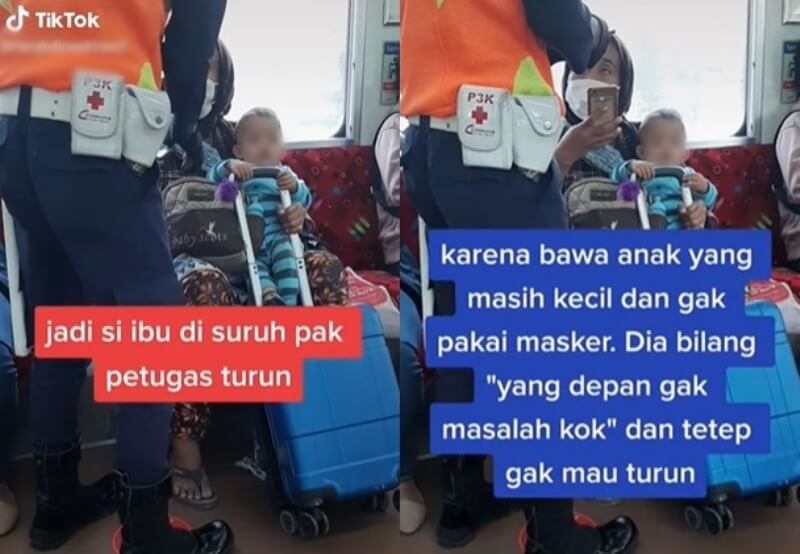 Viral Video Seorang Ibu Diminta Turun dari KRL karena Bawa Bayi yang Tak Pakai Masker Viral Video Seorang Ibu Diminta Turun dari KRL karena Bawa Bayi yang Tak Pakai Masker