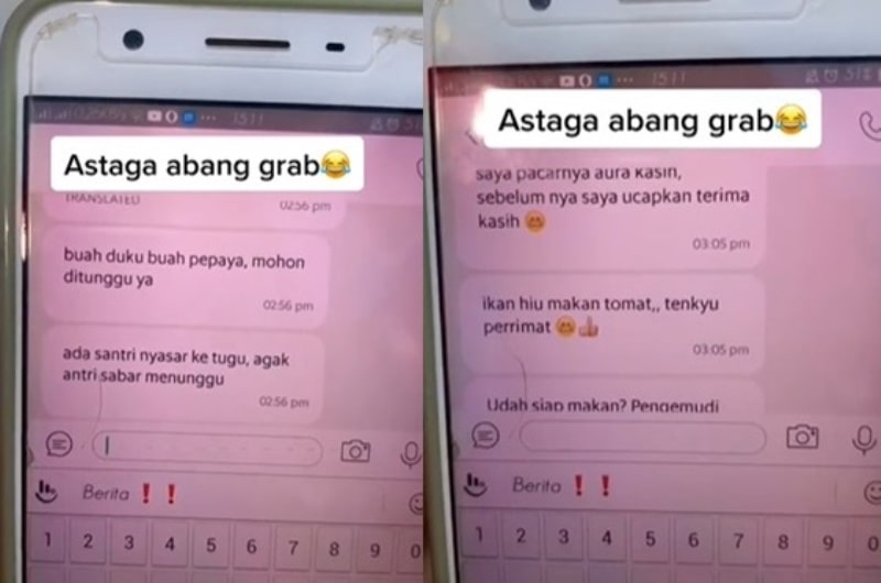 Auto Cekikikan Driver Ojol ini Kirim Chat Berisi Pantun ke Pelanggan