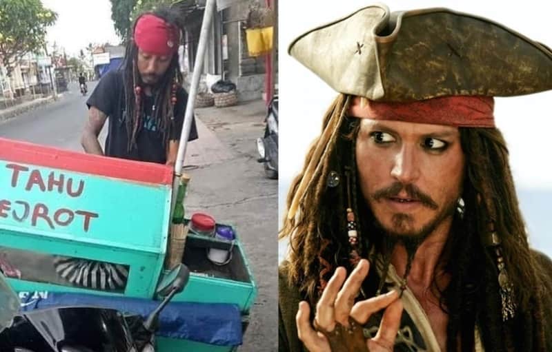 Beredar Foto Tukang Tahu Gejrot Disebut Murip Kapten Jack Sparrow