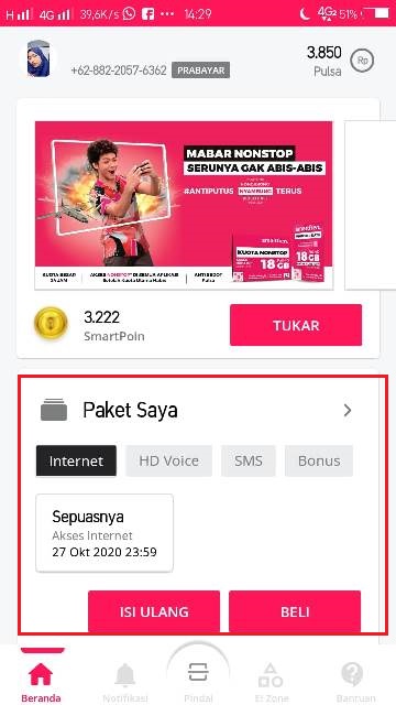 Cara Cek Kuota Smartfren Unlimited Lewat Aplikasi