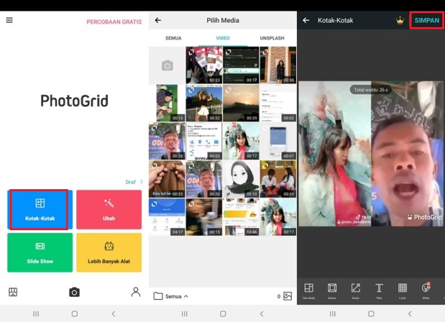 Cara Edit Video Duet di PhotoGrid