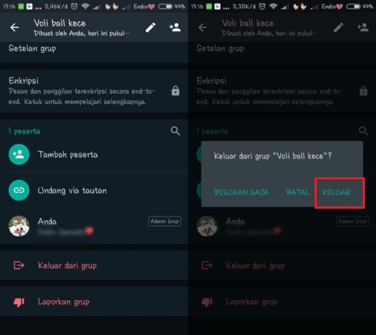Cara Hapus Grup di WA