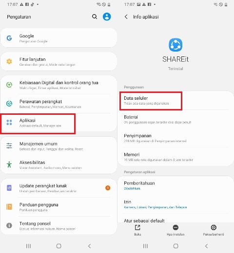 Cara Mematikan Data Aplikasi Tertentu di HP Samsung