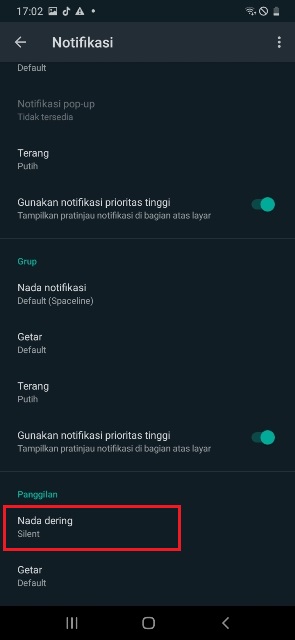 Cara Mematikan Notifikasi Panggilan WhatsApp 1