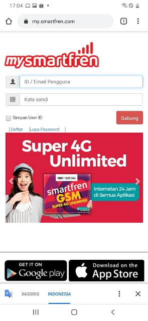 Cara Mengecek Kuota Smartfren Lewat Website