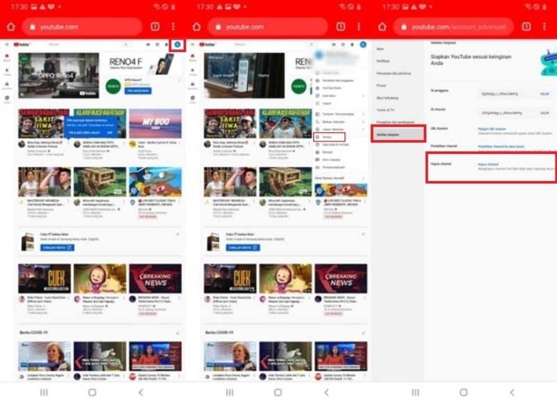 Cara Menghapus Channel YouTube di HP min