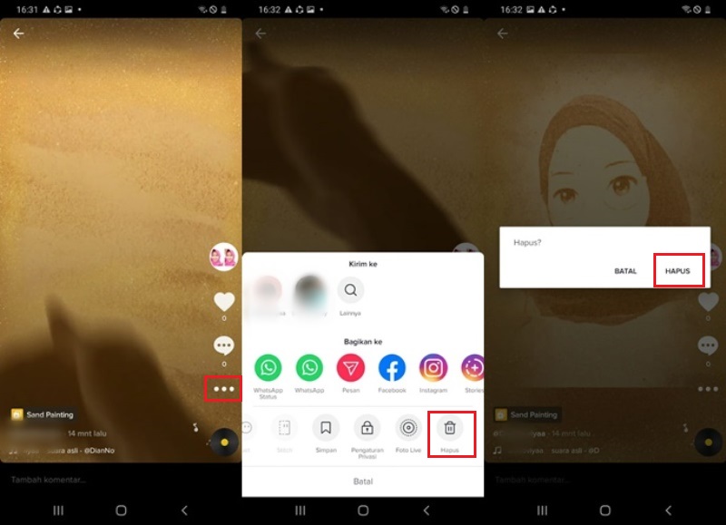 Cara Menghapus Video TikTok