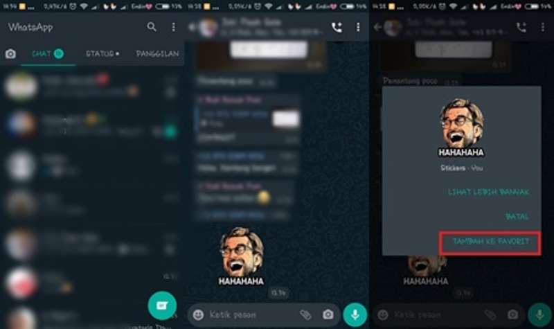 Cara Menyimpan Stiker WA