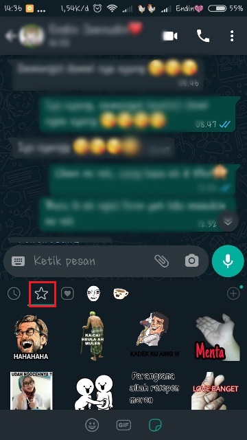 Cara Simpan Stiker WA